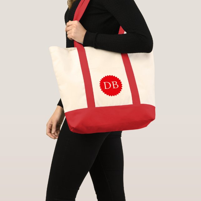 Bolsa Jumbo Tote Inicial Personalizada (Frente (produto))