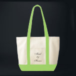 bolsa madrinha de casamento<br><div class="desc">Saco de Tote, em natural/verde limão, com texto; madrinha de casamento. Personalize este item ou comprar como está.</div>