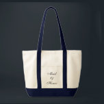 Bolsa madrinha de casamento<br><div class="desc">Saco de tota, em azul natural/marinho, com texto; Madrinha de casamento. Personalize este item ou comprar como está.</div>