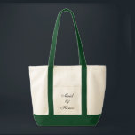 bolsa madrinha de casamento<br><div class="desc">Saco de Tote, em verde natural/de caçador, com texto; madrinha de casamento. Personalize este item ou comprar como está.</div>