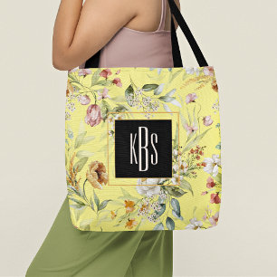 Bolsa Monogram Yellow 1600s Fine Art Florals Tote