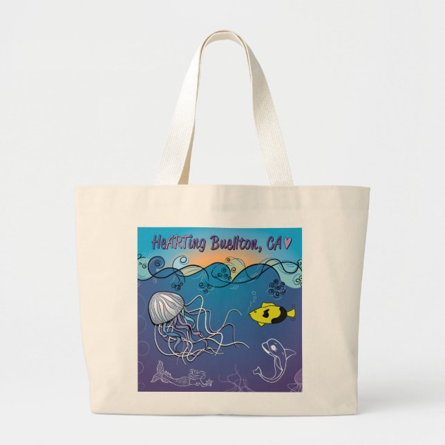 Bolsa - Ondas de gelatina - Buellton.Art (Frente)
