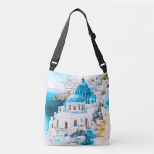 Bolsa personalizado. Bolsa Santorini. Padrão grego