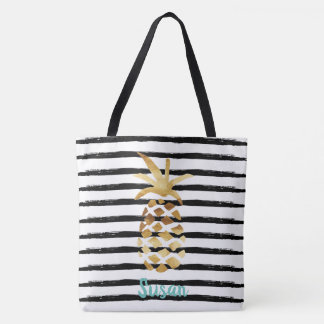 Bolsa Pineapple & Stripes - Personalizar com o nom