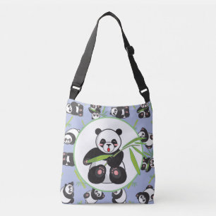 Bolsa Purple Panda Bamboo Tote Crossbody