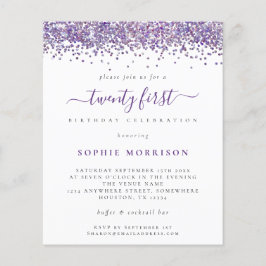 Bolsa Roxa de Orçamento Convidar 20 Primeiros Part