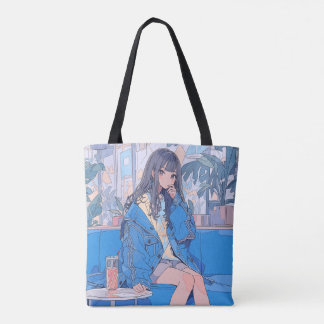 Bolsa Tote リバーシブル・トートバッグcafe｜寿司娘 GenerativeAI
