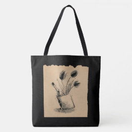 BOLSA TOTE 墨絵_チューリップとワイン