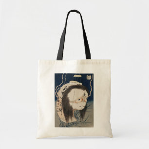 Bolsa Tote 提灯のお化け, fantasma da lanterna, Hokusai 