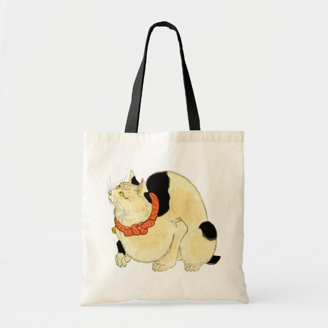 Bolsa Tote 日本猫, gato japonês do 国芳, Kuniyoshi, Ukiyo-e (Frente)