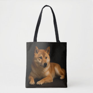 Bolsa Tote 柴犬ポートレート – Shiba Inu Art