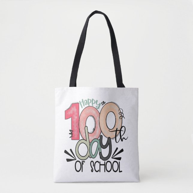 Bolsa Tote 100 days of school celebration  (Frente)
