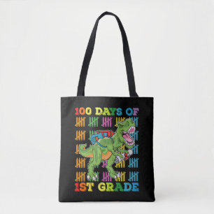Bolsa Tote 100 Dias Da Escola De Dinossauros T Rex Da 1ª Séri