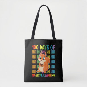 Bolsa Tote 100 Dias De Escola De Esquilo De Aprendizado Mágic