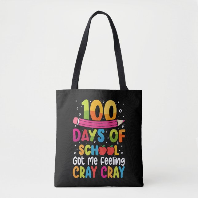 Bolsa Tote 100 Dias De Escola Me Fizeram Sentir Louco (Frente)