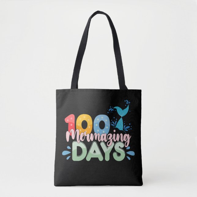 Bolsa Tote 100 dias de misericórdia 100º dia da sereia escola (Frente)