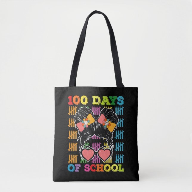 Bolsa Tote 100 Dias De Professora De Arma Mensageira Da Escol (Frente)