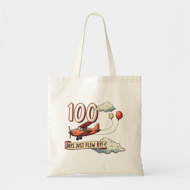 Bolsa Tote 100 Dias De Voo Vintage (Frente)