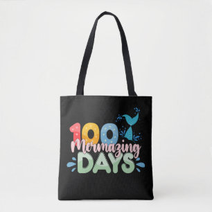 Bolsa Tote 100 Dias Mermoráveis Sereia do 100º Dia de Escola
