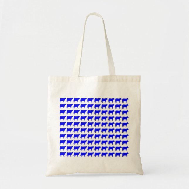 Bolsa Tote 100 Vacas - Azul (Frente)