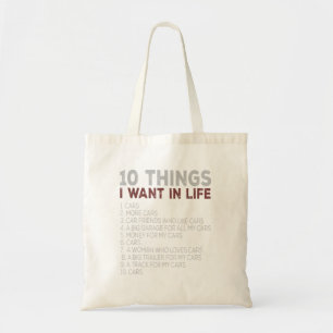 Bolsa Tote 10 Coisas Que Quero Nos Carros Mais C