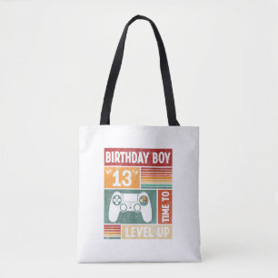 Bolsa Tote 13 Birthday Boy Time to Level Up Videos games