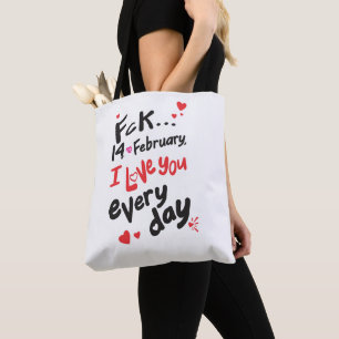 Bolsa Tote 14 de fevereiro, eu te amo todos os dias