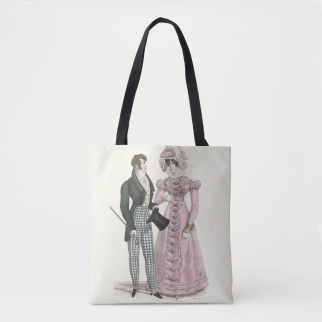 Bolsa Tote 1823 Moda Mulher do Homem de Casamento Antiquado (Frente)