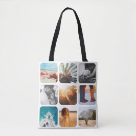 Bolsa Tote 18 Carregar branco de lado duplo fotográfico