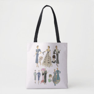 Bolsa Tote 1920 1930, modelos de moda para garotas