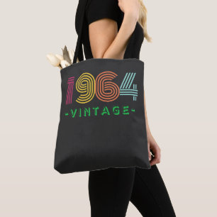 Bolsa Tote 1964 Vintage. Nascer em 1964 a fazer 60 em 2024.