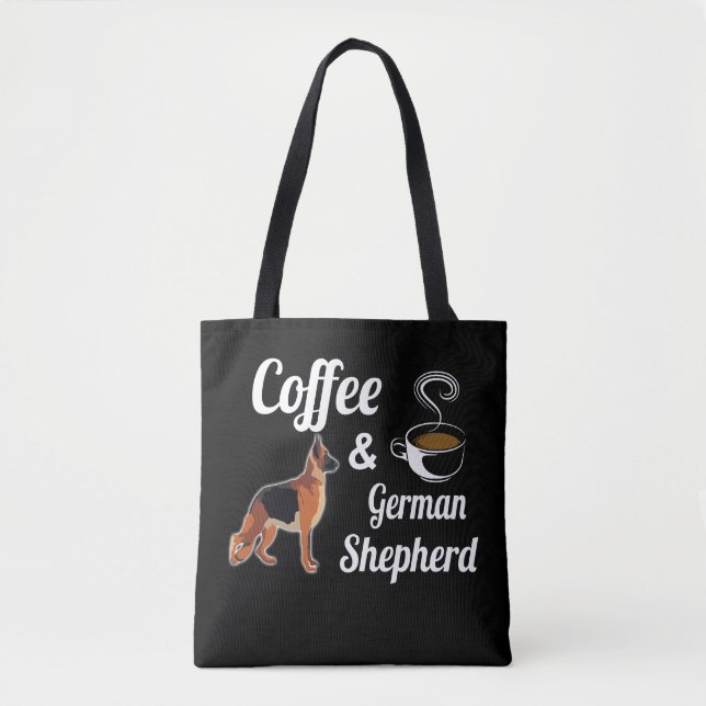 BOLSA TOTE 1 CAFÉ E GERMAN SHEPHERD (Frente)
