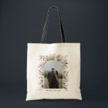 Bolsa Tote 1 fotoarco aquarela botânica floral elegante<br><div class="desc">Moderna e elegante cor d'água,  cor seca botânica,  cores mudas,  arco 1 foto Natal,  aniversário,  design de presente de bolsa de casamento.</div>