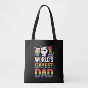 Bolsa Tote #1 Pai Gay Mais Gay do Mundo Dia dos Pais LGBT eng