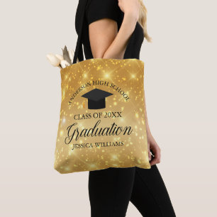 Bolsa Tote 2021 Graduação Dourada Sparkle Monograma