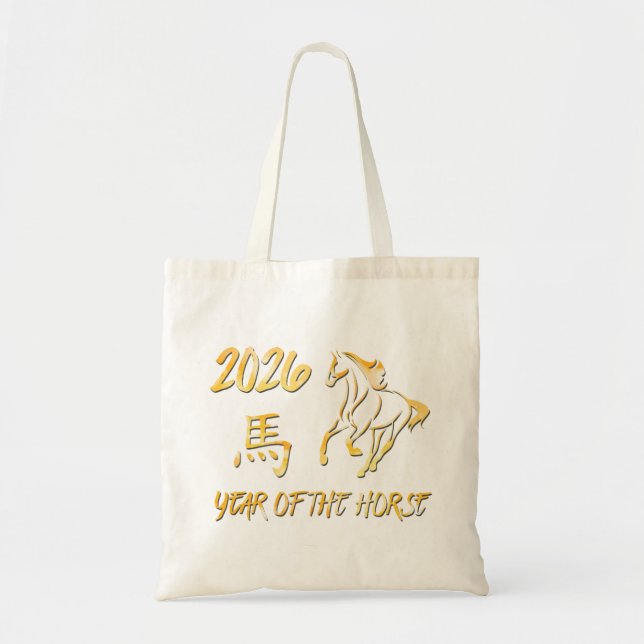 Bolsa Tote 2026 Ano do Cavalo (Frente)
