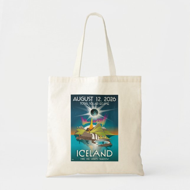 Bolsa Tote 2026 total eclipse in Iceland - Tote bag (Frente)