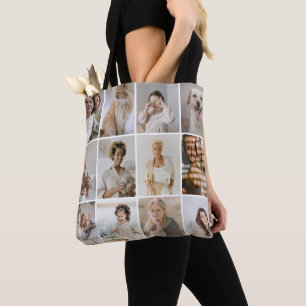 Bolsa Tote 24 modelo de colagem de fotos personalizado