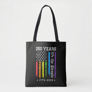 Bolsa Tote 250 Anos de Aniversário de 250 anos dos EUA LGBT P