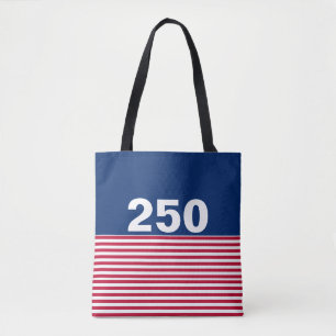 Bolsa Tote 250 Vermelho Branco e Azul Aniversário dos EUA