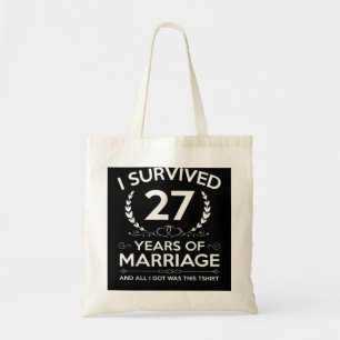 Bolsa Tote 27º Aniversário do Casamento Oferece Casais Marido