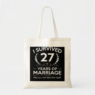 Bolsa Tote 27º Aniversário do Casamento Oferece Casais Marido
