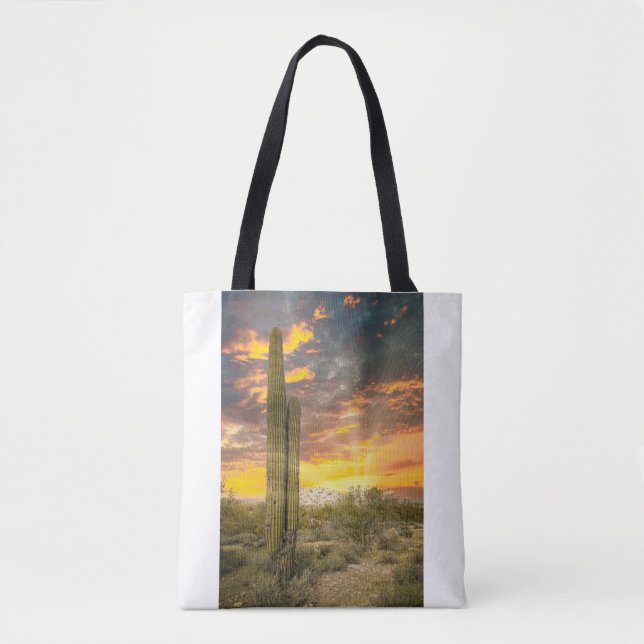 Bolsa Tote 2706-Arizona Paisagem do Deserto ao Sunset (Frente)