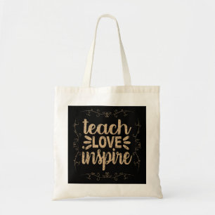 Bolsa Tote 2- Ensinar Camisa De Amor, Professor De Vintage Re