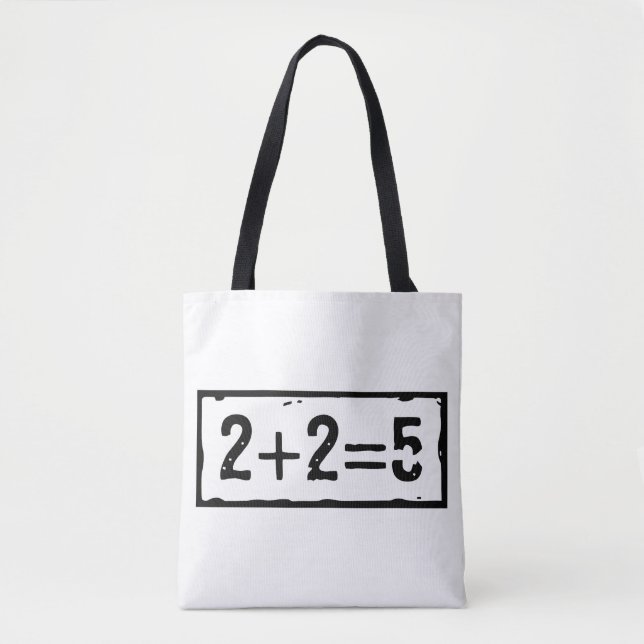 Bolsa Tote 2 mais 2 é igual a 5 (Frente)