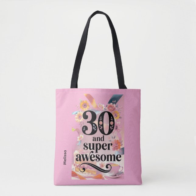 Bolsa Tote 30 and Super Awesome Birthday (Frente)