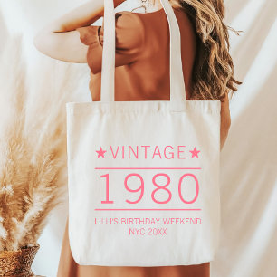 Bolsa Tote 30 de 20 personalizado 40º 50º e 60º aniversário d