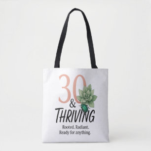 Bolsa Tote 30 e prosperando - aniversário de sucesso e besour