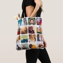 Bolsa Tote 32 Carregar branco de lado duplo fotográfico