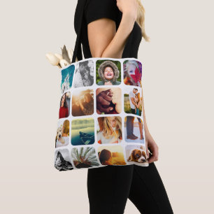 Bolsa Tote 32 Carregar branco de lado duplo fotográfico